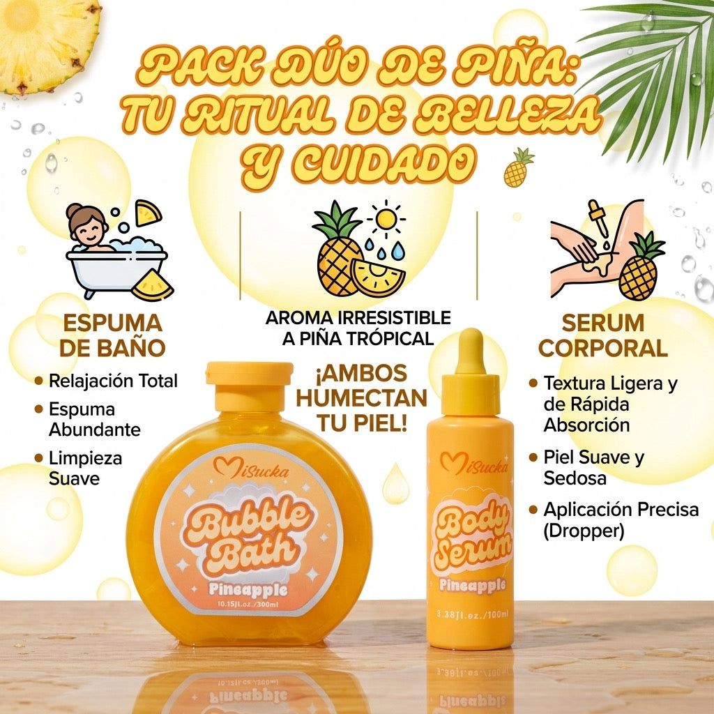 PACK BAÑO DE ESPUMA + SERUM HIDRATANTE - PIÑA