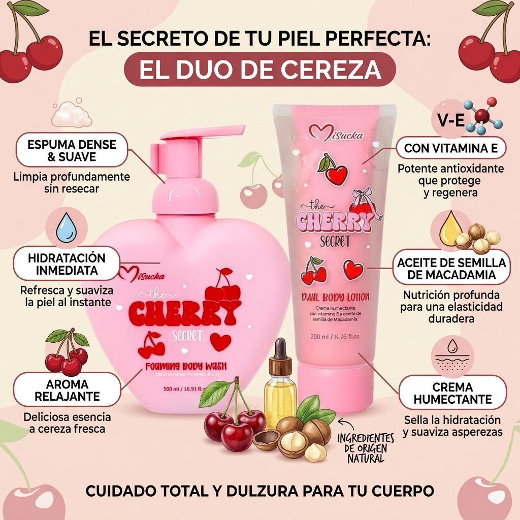 ESPUMA DE LIMPIEZA + CREMA HIDRATANTE - THE CHERRY SECRET