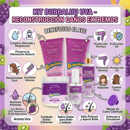 KIT CAPILAR UVA - BUBBALUU 6 PCS