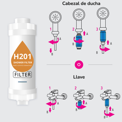 FILTRO PARA DUCHA H201 AROMA A OSMANTO