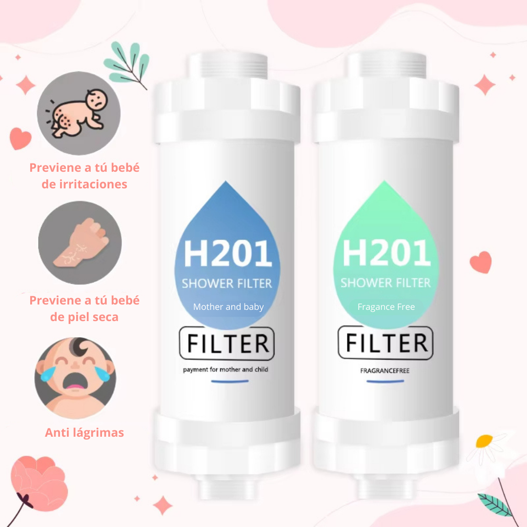 FILTRO PARA DUCHA H201 SIN AROMA 2 UNIDADES