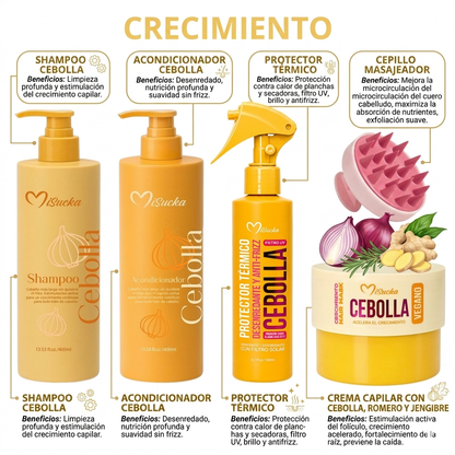 KIT CAPILAR DE CEBOLLA, JENGIBRE Y ROMERO - MISUCKA 5 PCS
