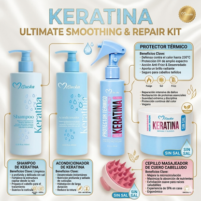 KIT CAPILAR REPARADOR DE KERATINA - MISUCKA 5 PCS