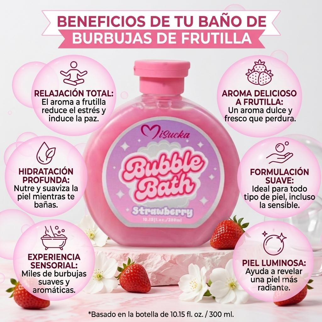 BAÑO DE BURBUJAS AROMA A FRUTILLA300 ML - MISUCKA