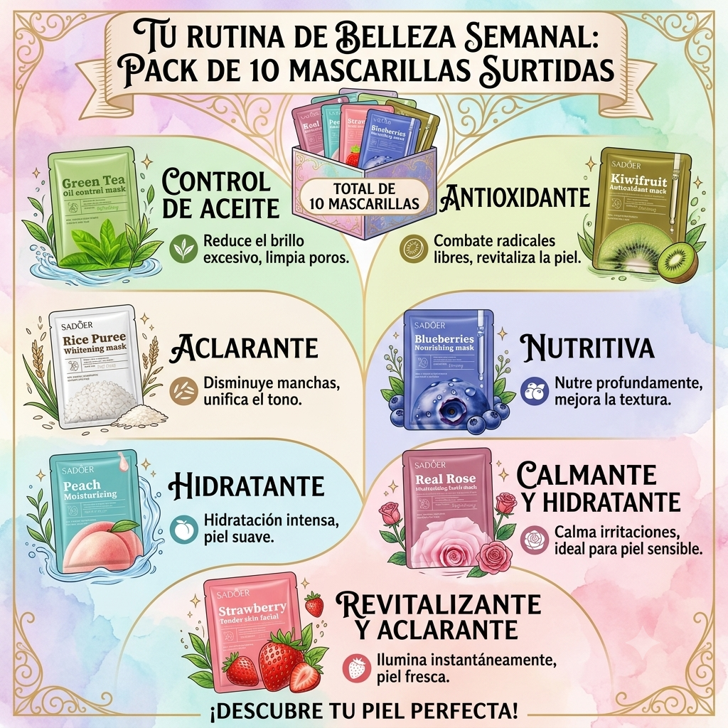 PACK 10 MASCARILLAS SURTIDAS SADOER
