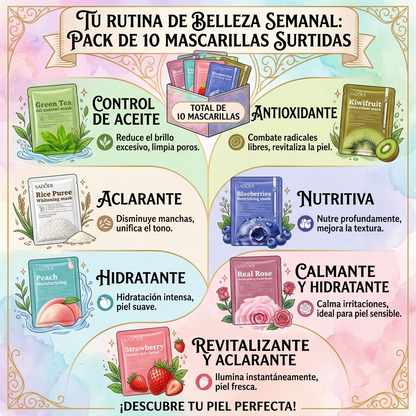 PACK 10 MASCARILLAS SURTIDAS SADOER