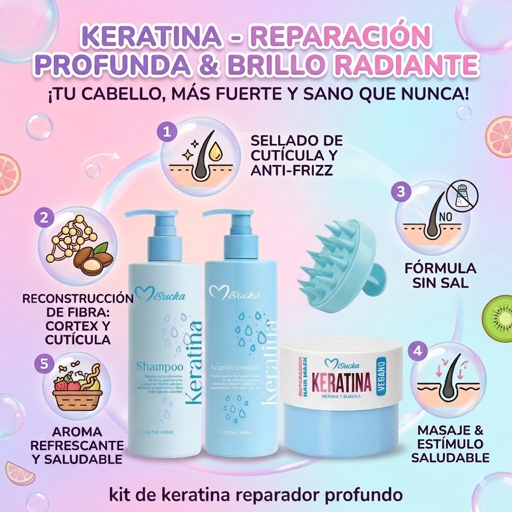 KIT CAPILAR KERATINA - MISUCKA 4 PCS