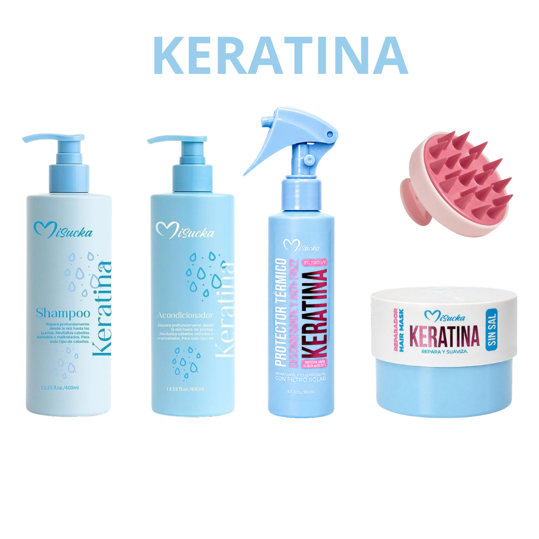 KIT CAPILAR REPARADOR DE KERATINA - MISUCKA 5 PCS