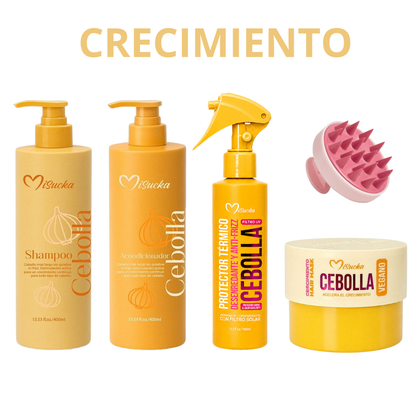 KIT CAPILAR DE CEBOLLA, JENGIBRE Y ROMERO - MISUCKA 5 PCS
