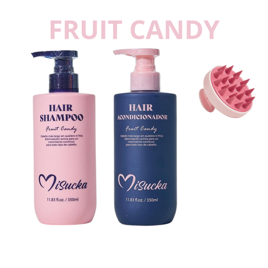 KIT SHAMPOO Y ACONDICIONADOR FRUIT CANDY - MISUCKA 3 PCS