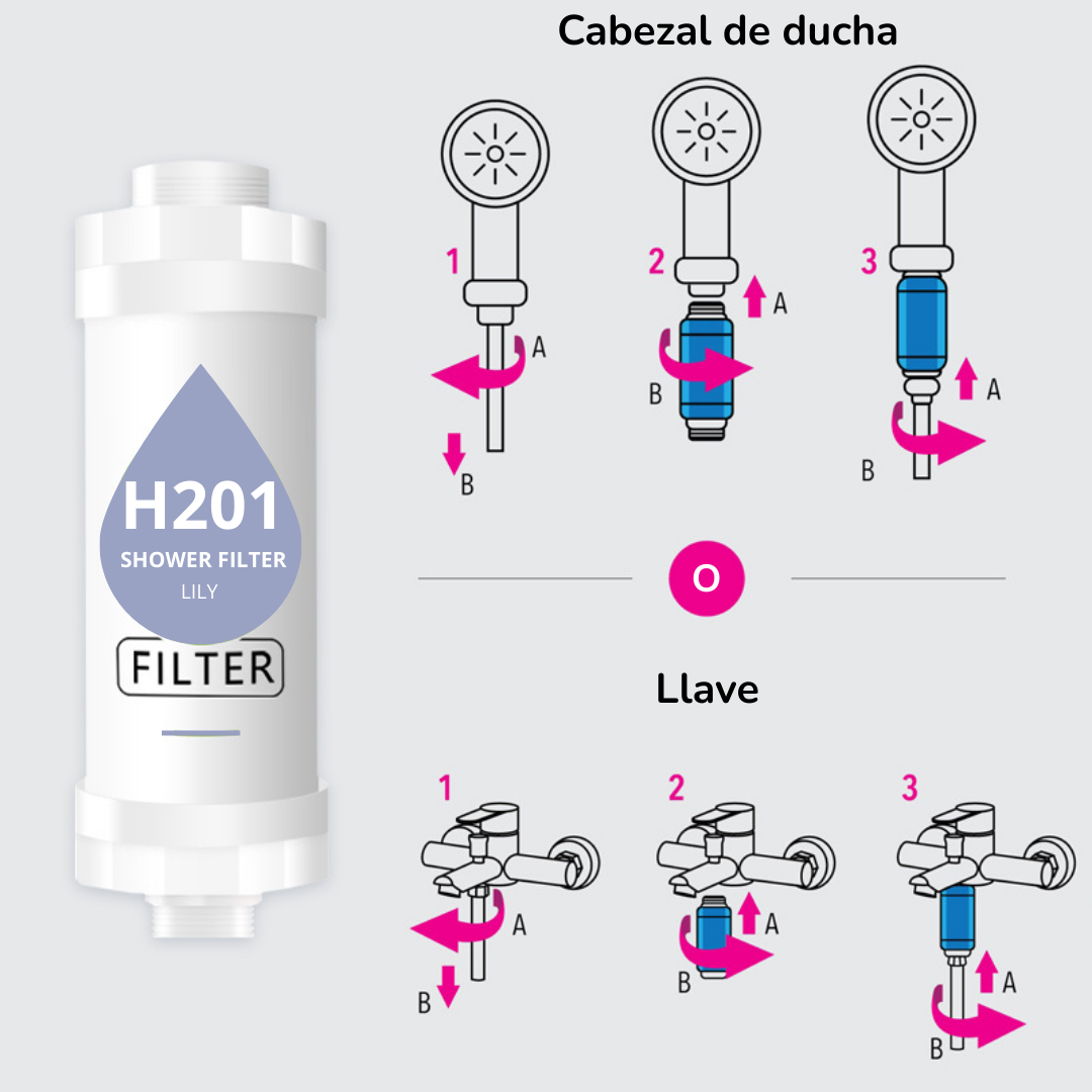 FILTRO PARA DUCHA H201 AROMA A LIRIO/ AZUCENA